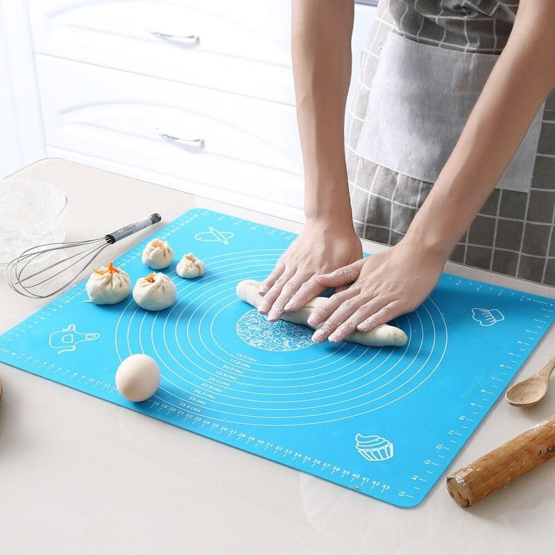 Silicone Baking Mat Pizza Dough Maker Kitchen Cooking Non-stick Rolling Pads