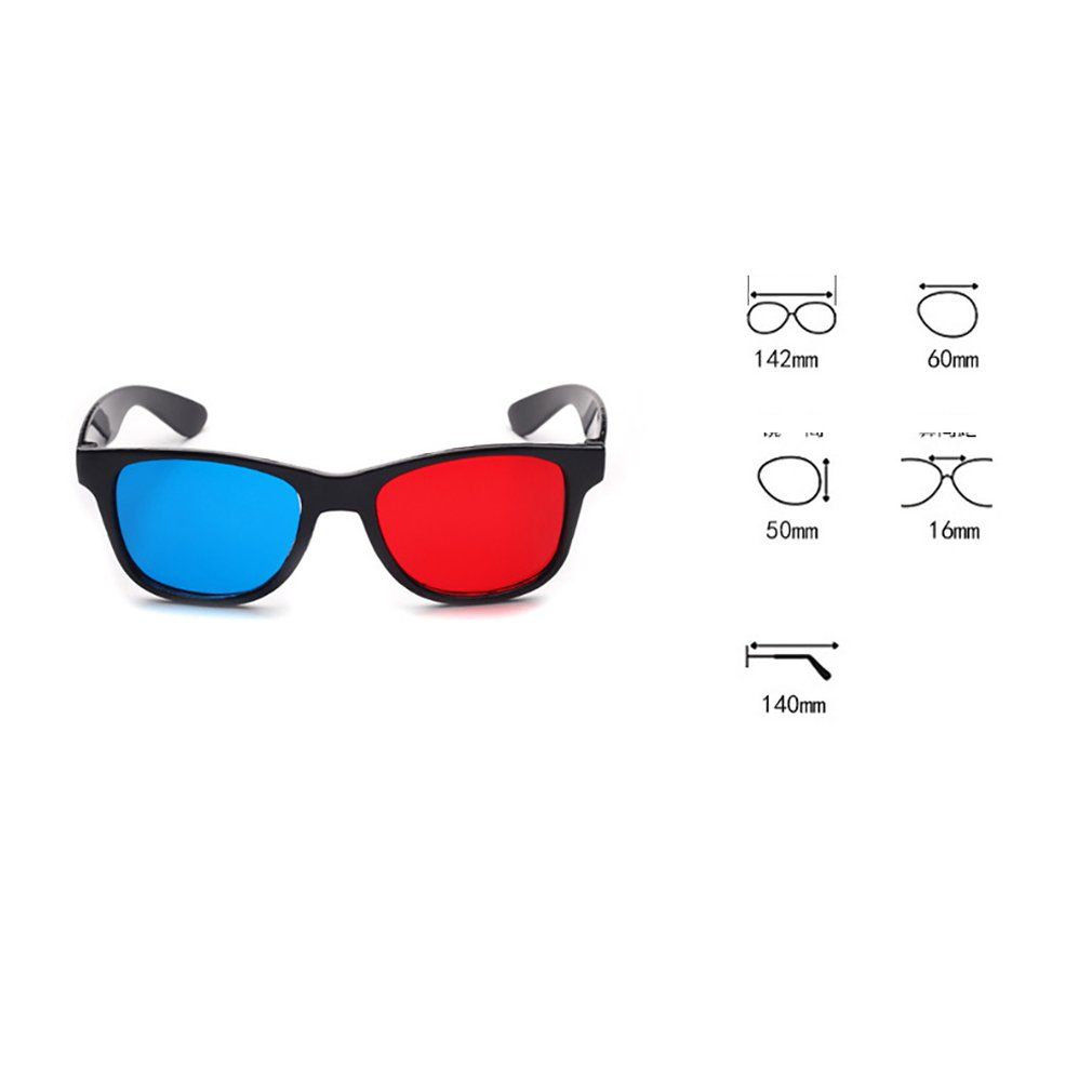 Universal 3D Glasses TV Movie Dimensional Anaglyph Video Frame 3D Glasses-blue&red