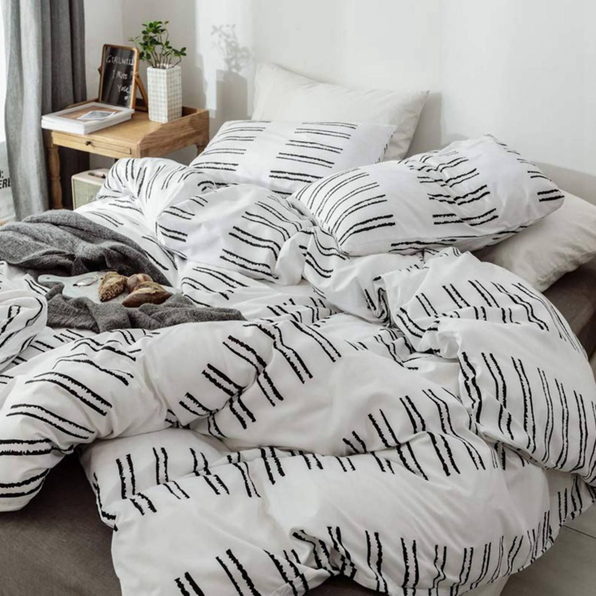 3-Piece Duvet Cover Pillowcase Set, Soft and Breathable
