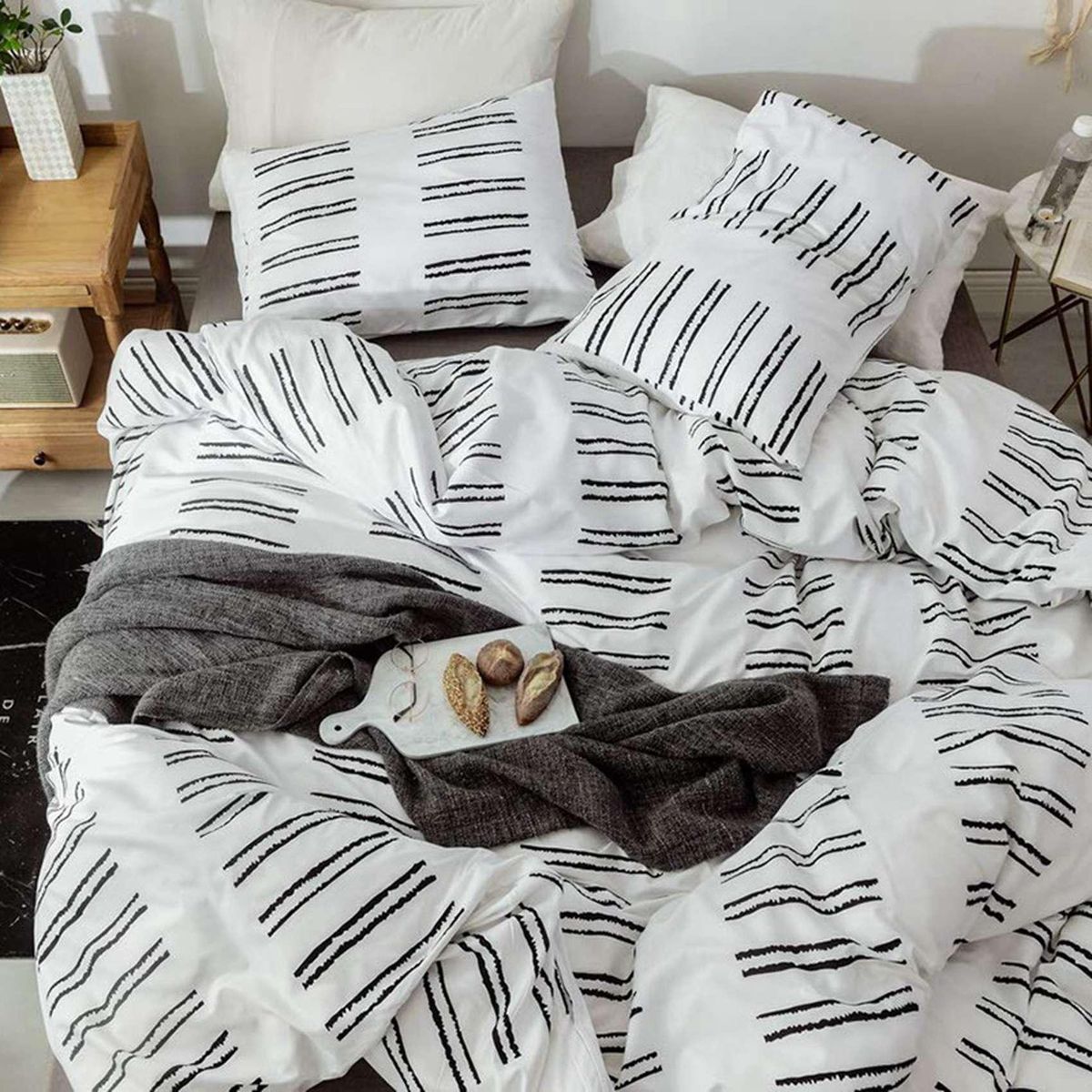 3-Piece Duvet Cover Pillowcase Set, Soft and Breathable