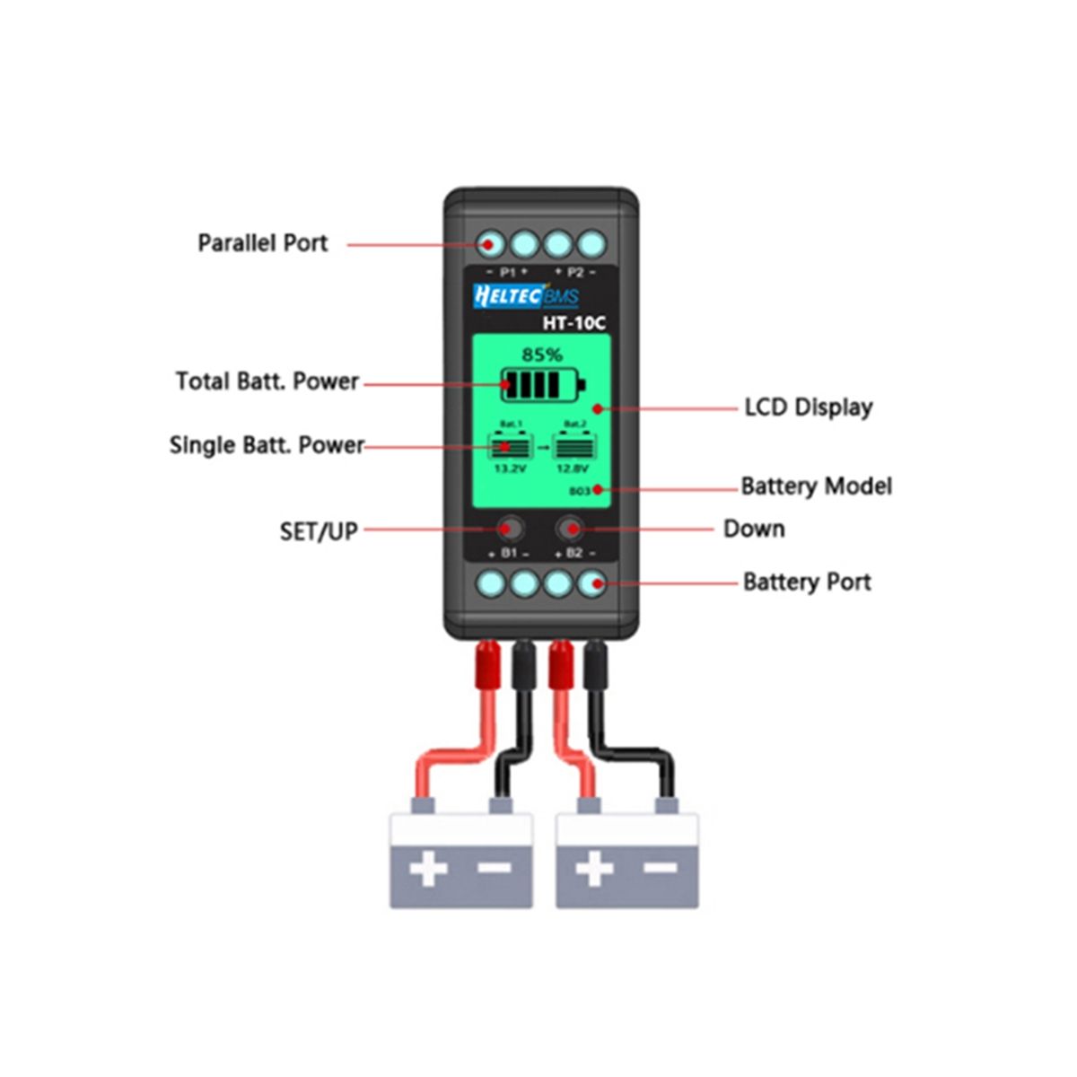 12V Lead Acid Battery Equalizer 10A Active Balancer