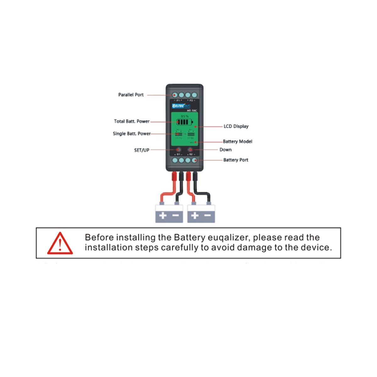 12V Lead Acid Battery Equalizer 10A Active Balancer