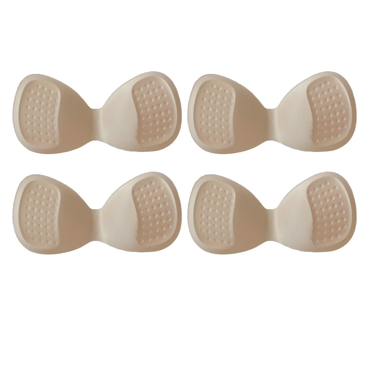 4 Pieces Bra Pads Inserts Push Up Breathable Cups Removable Brown