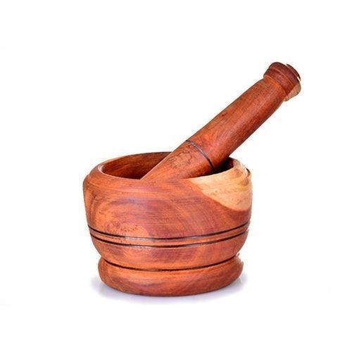 Small Wooden Mortar & Pestle