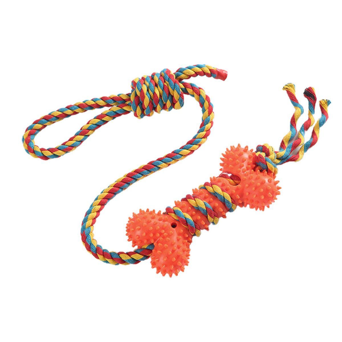 Dog Toy Bone Shaped Pet Puppy Dog Teeth Grinding Toy Orange