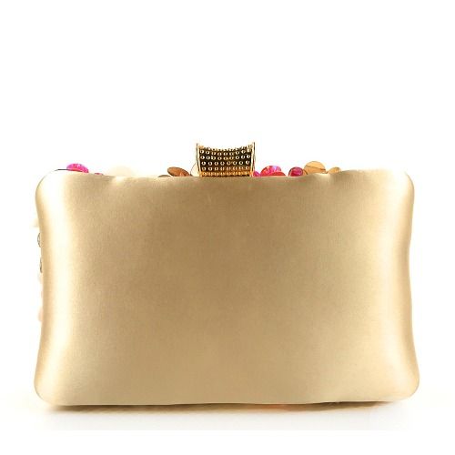 Floral Bridal Purse - Gold