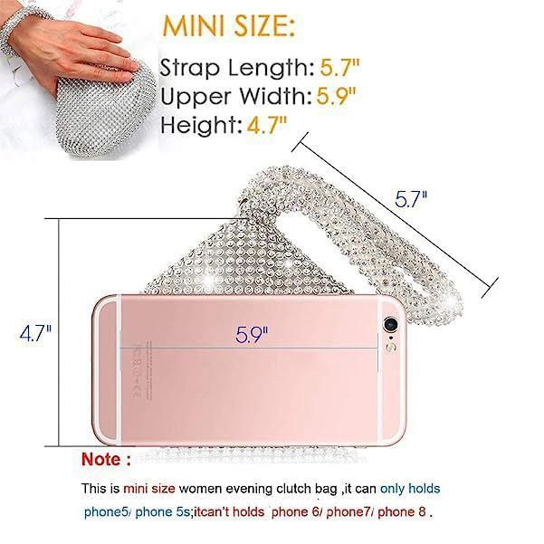 Silver Women Evening Bag Women's Clutch Purse Bag Triangle Full Rhinestones Bags for Party Cocktail Wedding