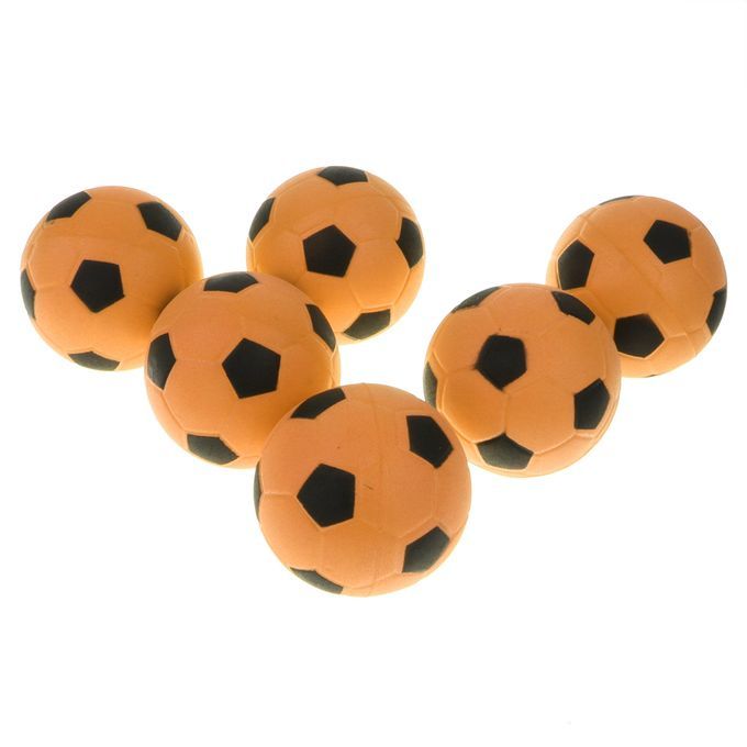 6 Pieces 24 Mini EVA Football Sports Balls Kids Indoor Orange