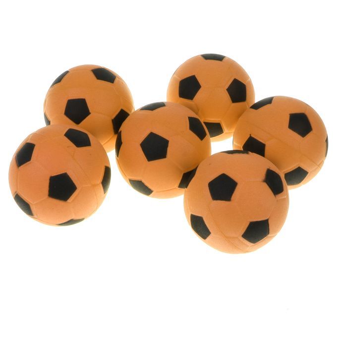 6 Pieces 24 Mini EVA Football Sports Balls Kids Indoor Orange