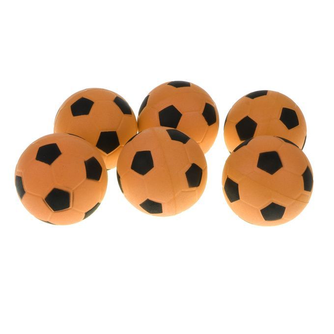 6 Pieces 24 Mini EVA Football Sports Balls Kids Indoor Orange