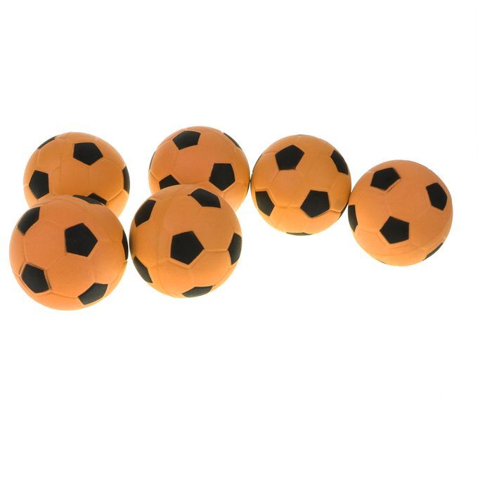 6 Pieces 24 Mini EVA Football Sports Balls Kids Indoor Orange
