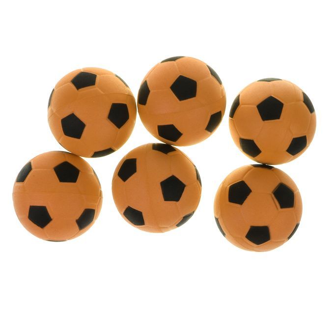 6 Pieces 24 Mini EVA Football Sports Balls Kids Indoor Orange