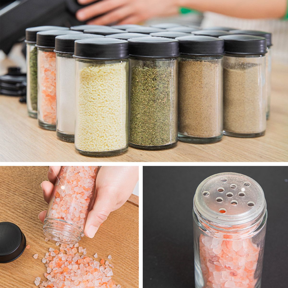 18PCS Jar Spice Rack 360°Rotating Ferris Wheel Spice Rack