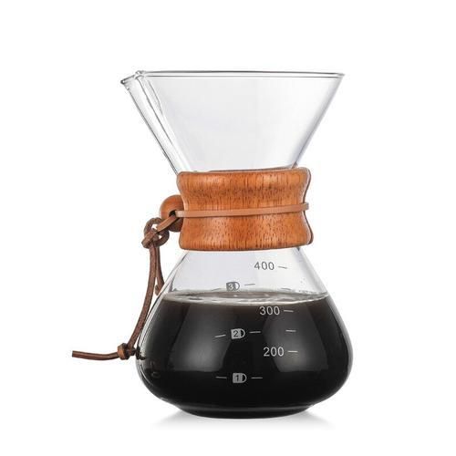 Resistant Glass Borosilicate Glass POT Coffee Maker Coffee Pot Espresso Coffe Machine With Stainless Steel Filter Pot