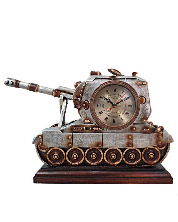 Antique Armoured Tank Clock