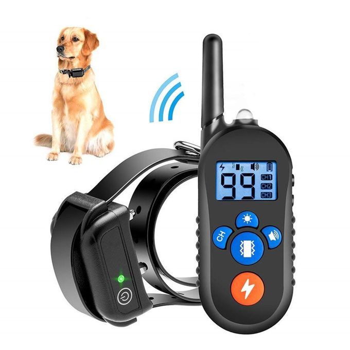 Waterproof Dog Training Electric Collar Rechargeable Remote 1pc Black