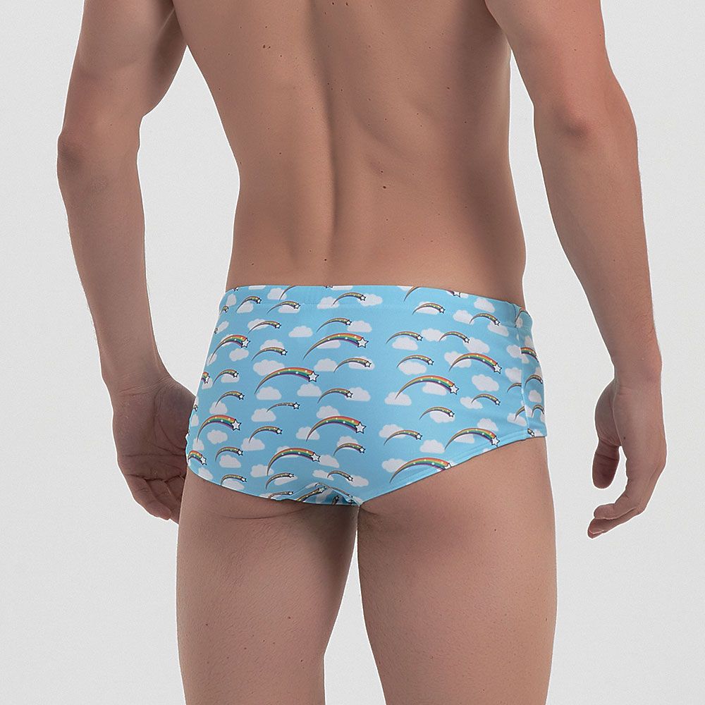 Swimsuits Men's Swim Briefs Bikini Board Surf Shorts Boxer Trunks  Rainbow