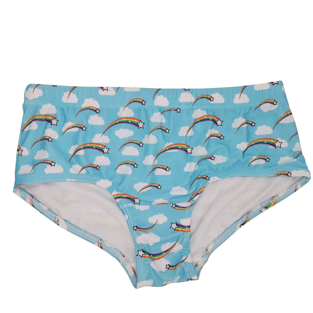 Swimsuits Men's Swim Briefs Bikini Board Surf Shorts Boxer Trunks  Rainbow