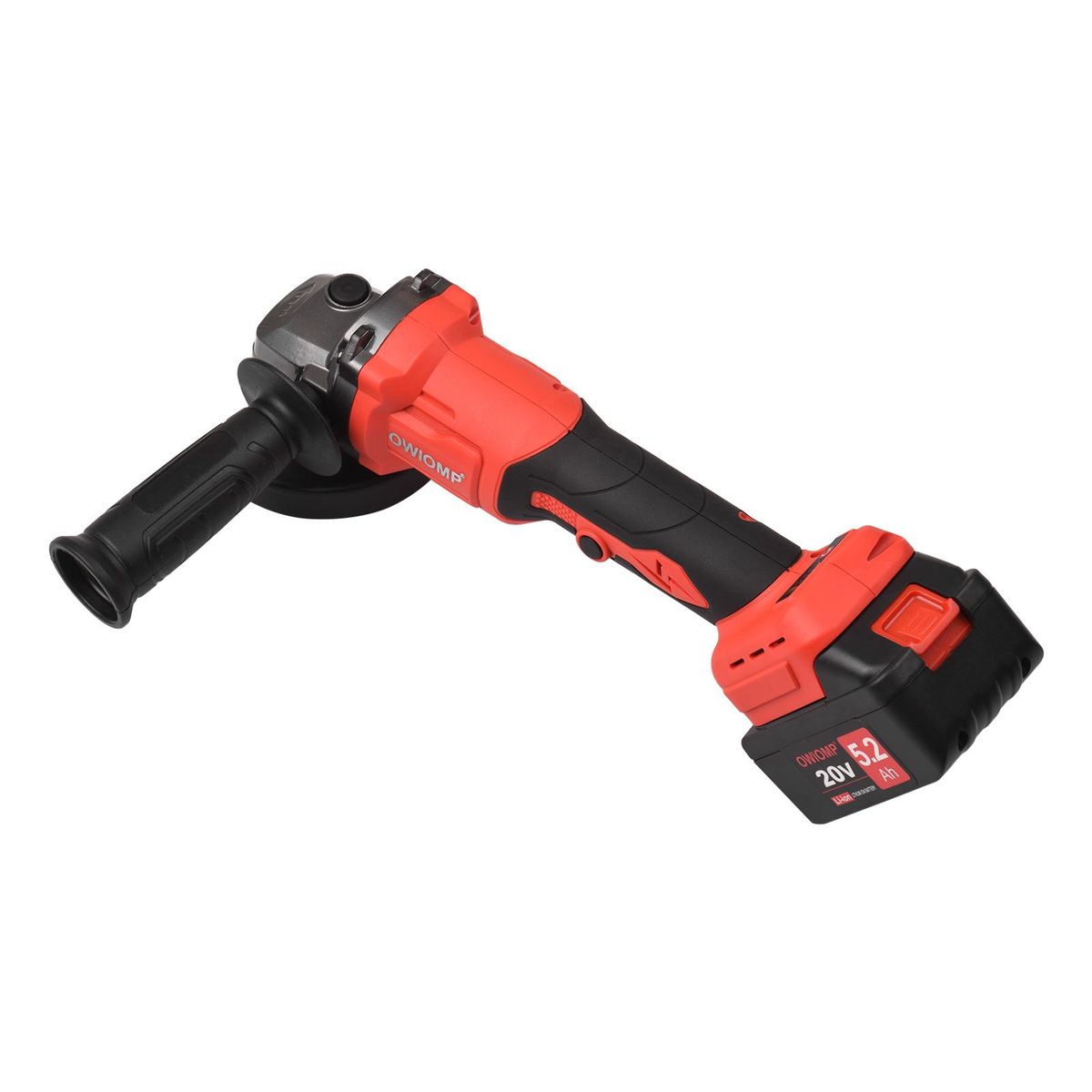 20V Cordless Angle Grinder Electric Angle Grinder Tool 100mm 10000RPM Brushless Motor 2-Position Adjustable Auxiliary Handle Storage Bag Handheld Electric Grinder