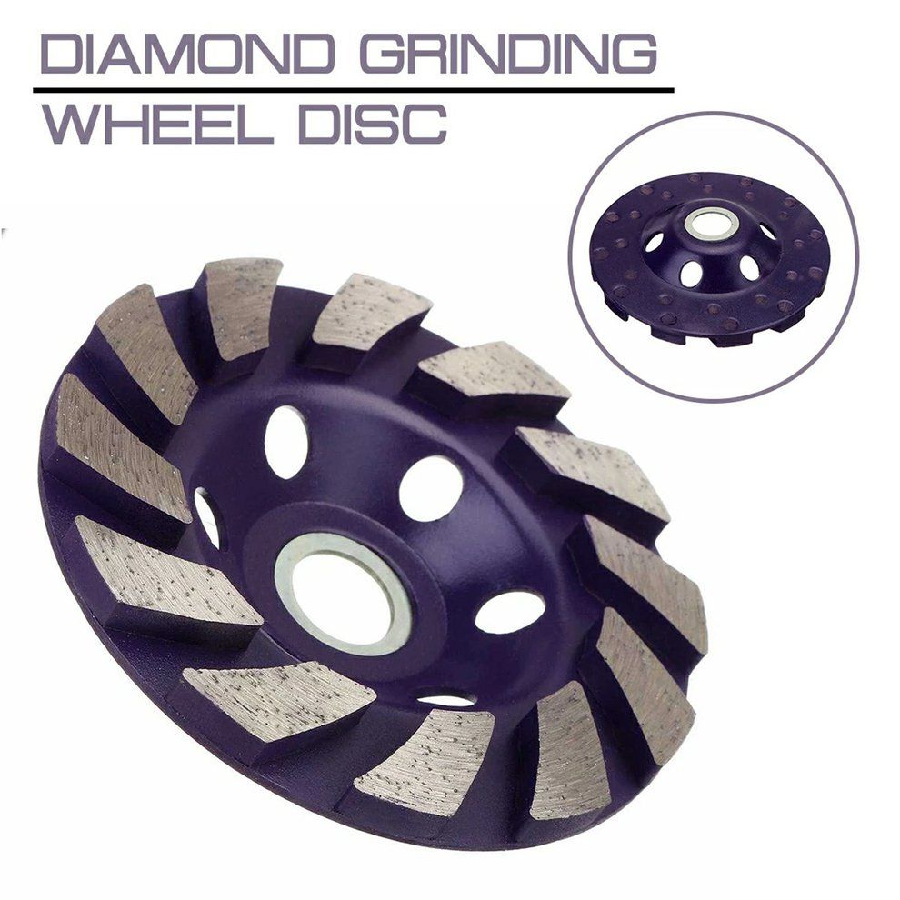 Diamond Grinding Wheel Dis  Bowl Shape Grinding  Up  On Rete Granite  -purple