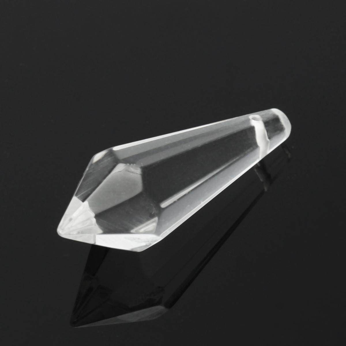 10pcs Clear Chandelier Hanging Crystals Prisms Drops Pendants Lamp Parts