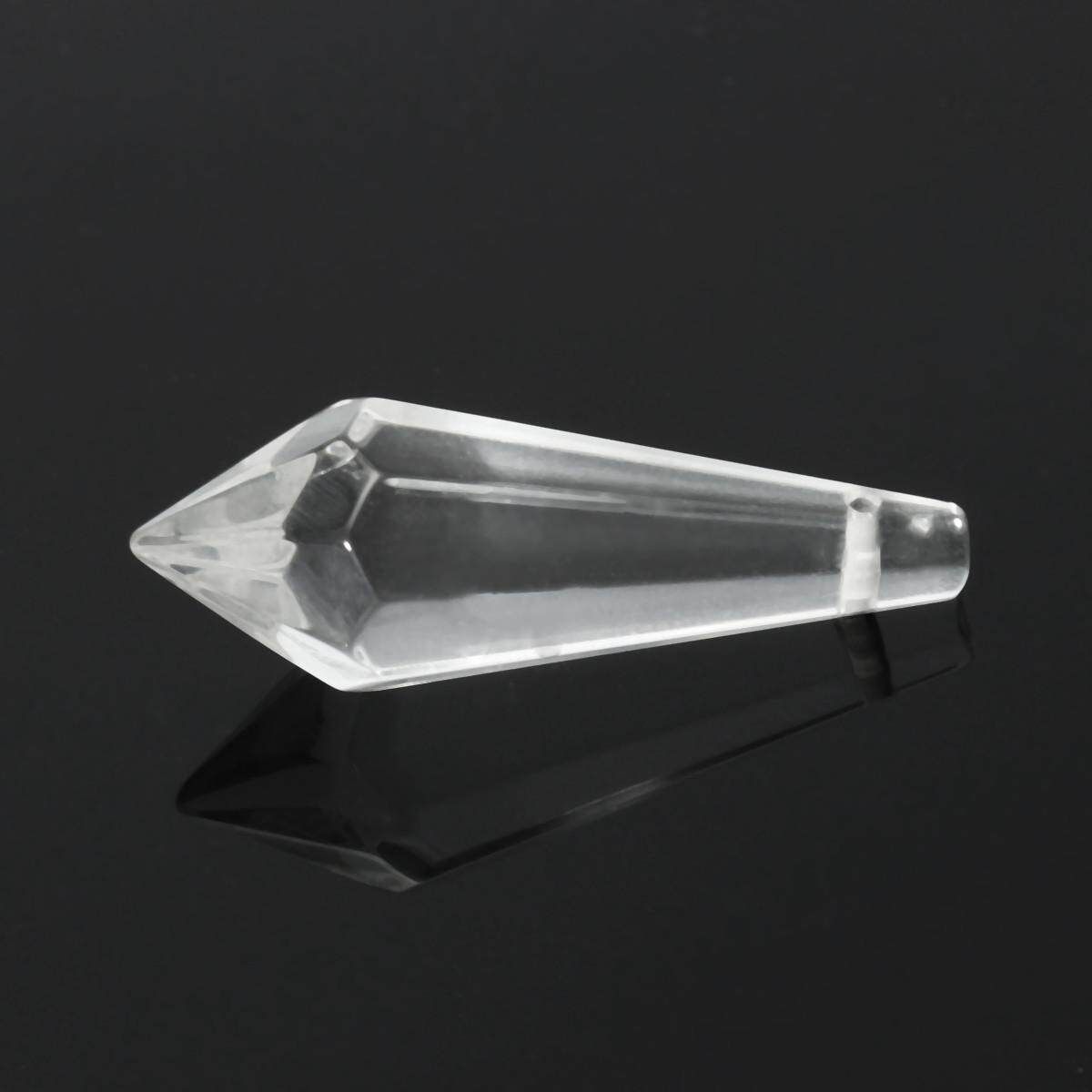 10pcs Clear Chandelier Hanging Crystals Prisms Drops Pendants Lamp Parts