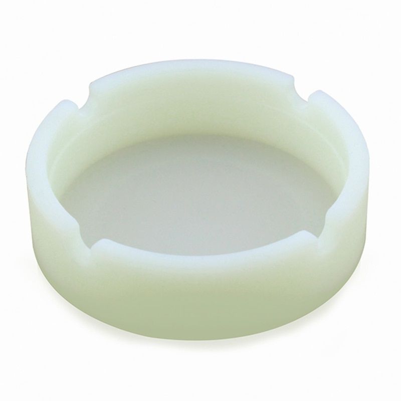 Luminous Silicone Ashtray Premium Rubber High Temperature Heat Resistant Anti-fall Round Design Ashtray E Accessories