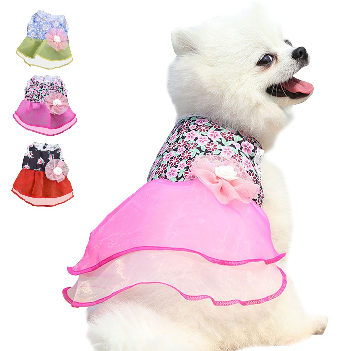 Dog Dress Dog Skirt Dog Floral Skirt Elegant Summer Dress