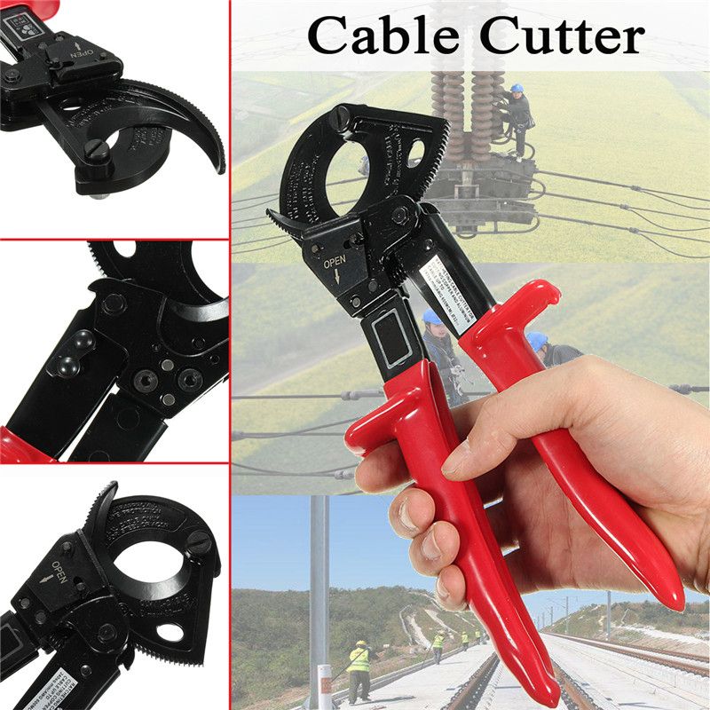 Ratchet Cable Cutter AWG 600MCM Ratcheting Wire Plier Hand T