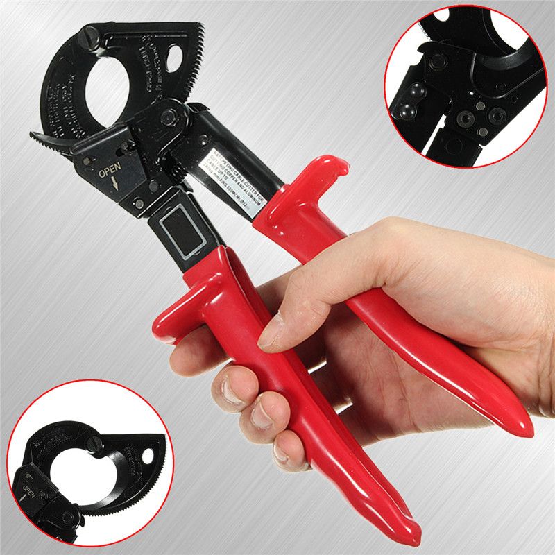 Ratchet Cable Cutter AWG 600MCM Ratcheting Wire Plier Hand T