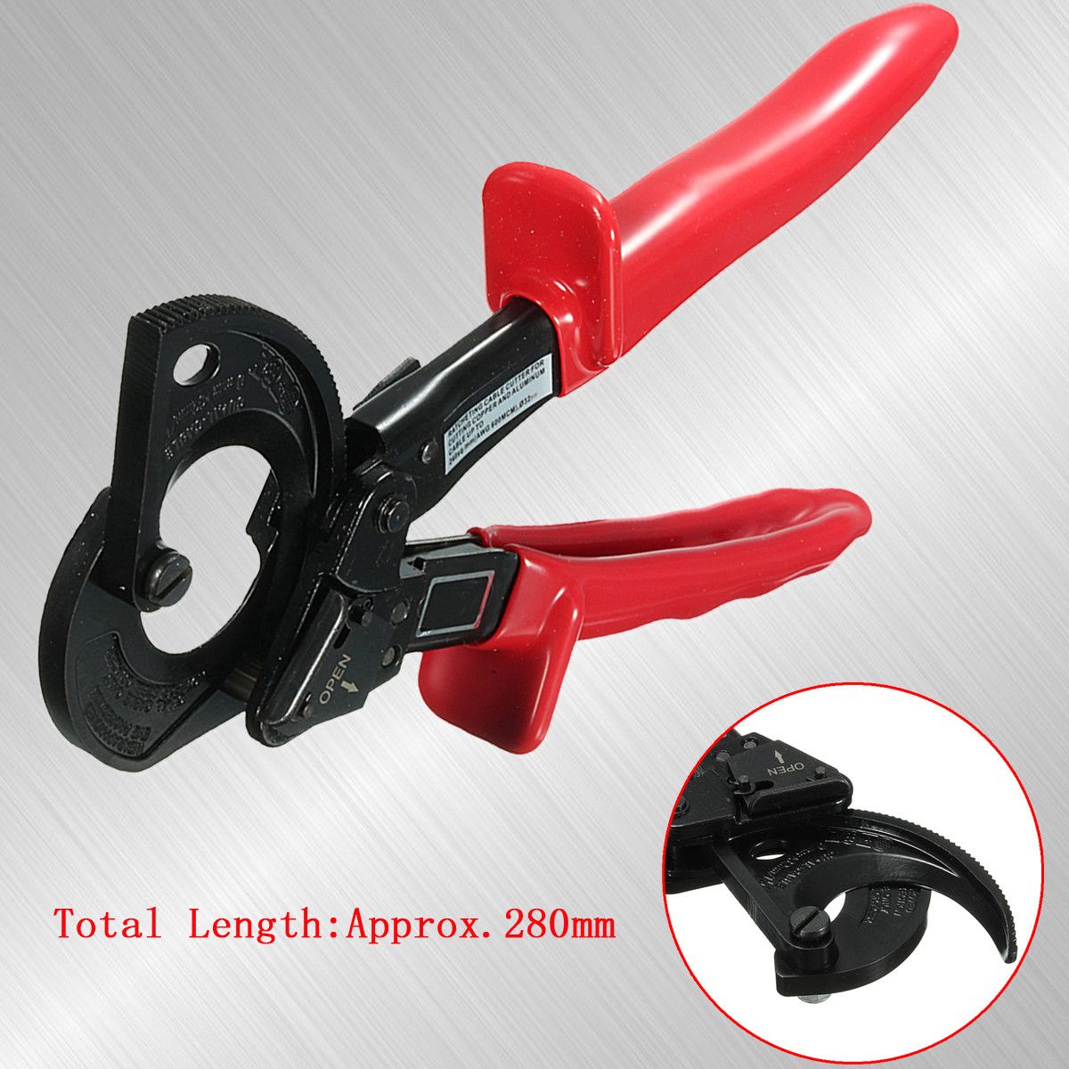 Ratchet Cable Cutter AWG 600MCM Ratcheting Wire Plier Hand T