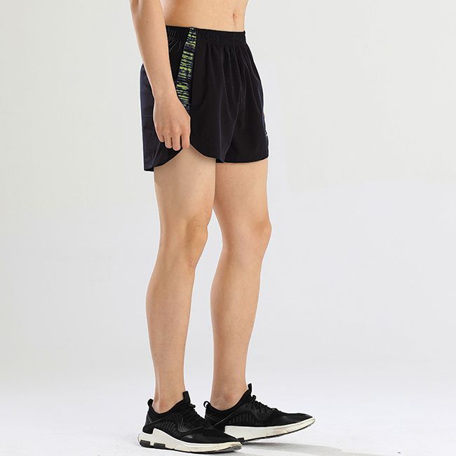 Est Mens Training Shorts M-3Xym Shorts Men Loose Sports Short Pants Man Fitness Trunks Joing  Shorts-Black