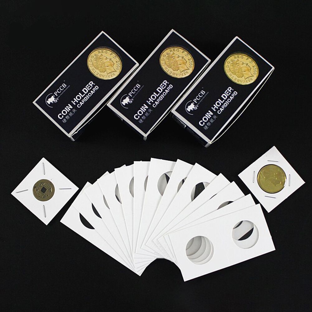 100Pcs Cardboard Flip Display Storage Holder For-