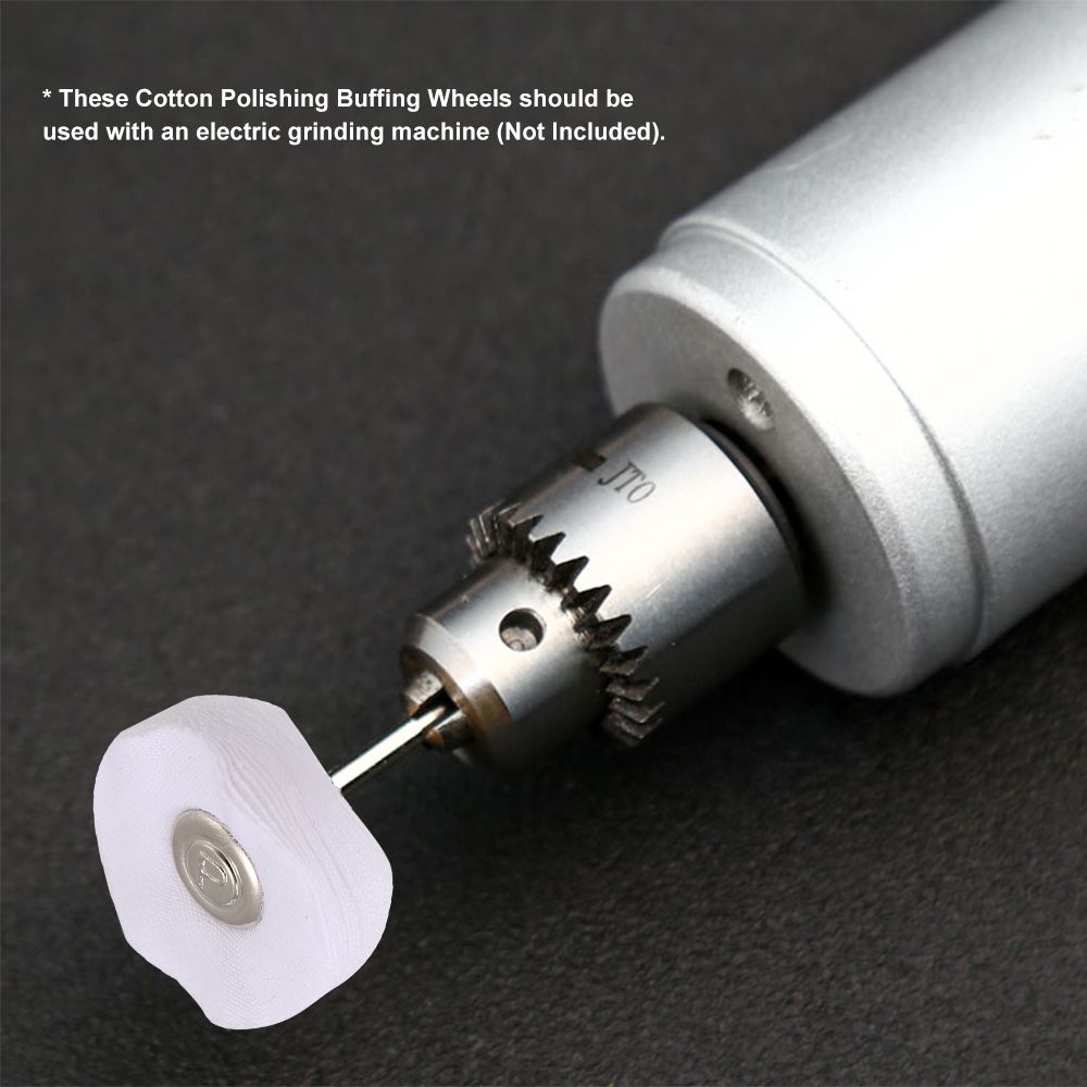 Cotton Polishing Buffing Wheels Brushes With Shank T-shaped