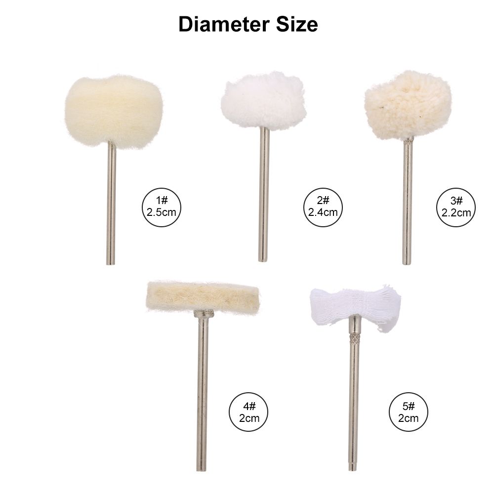 Cotton Polishing Buffing Wheels Brushes With Shank T-shaped