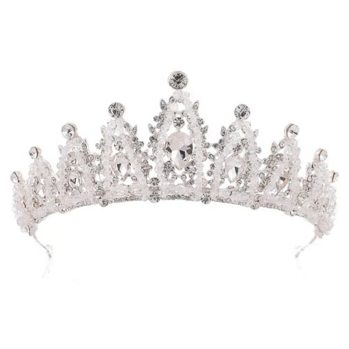 Bridal Handmade Crystal Beads Crown