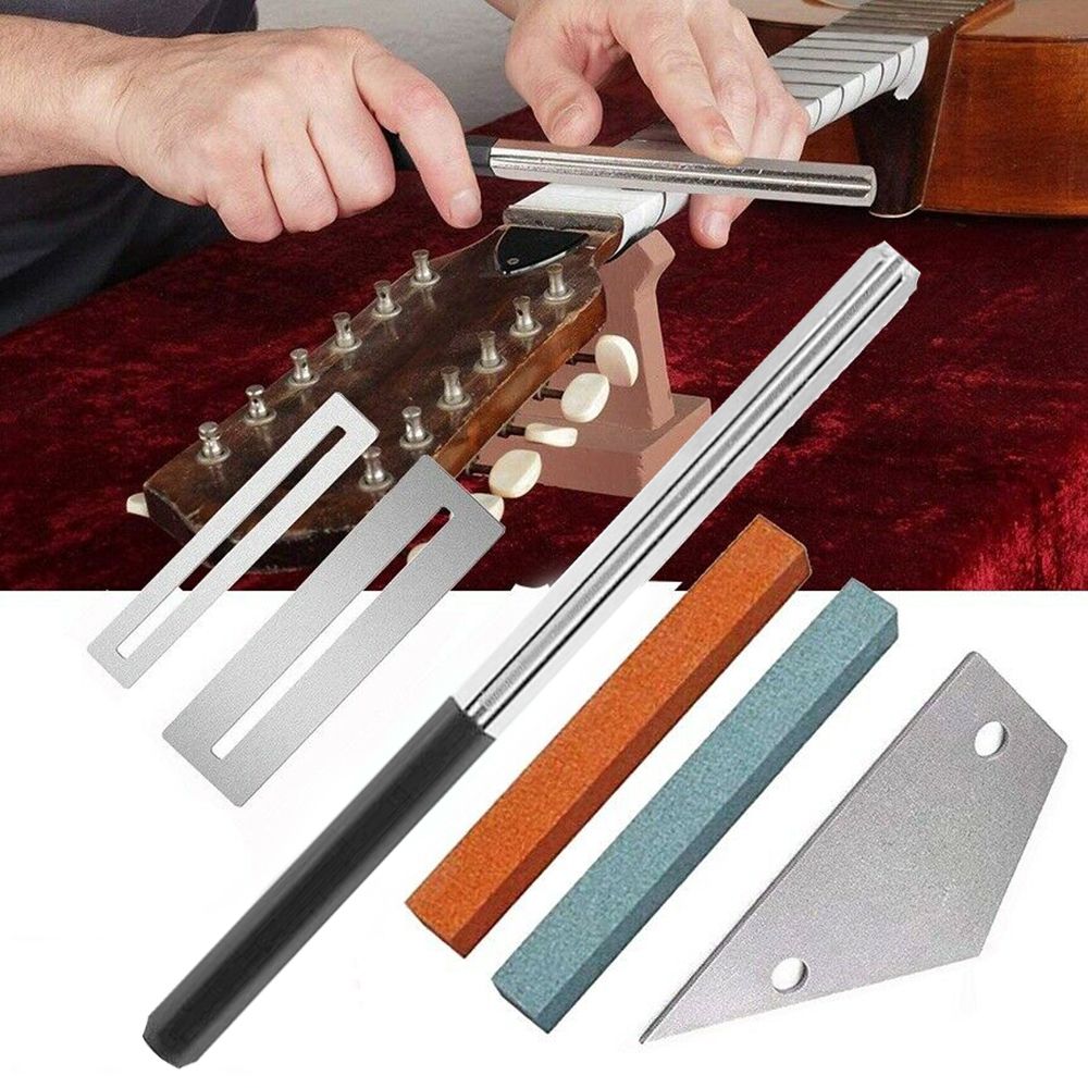 6Pcs Guitar Luthier Tool Kit Fret Crowning File Dressing