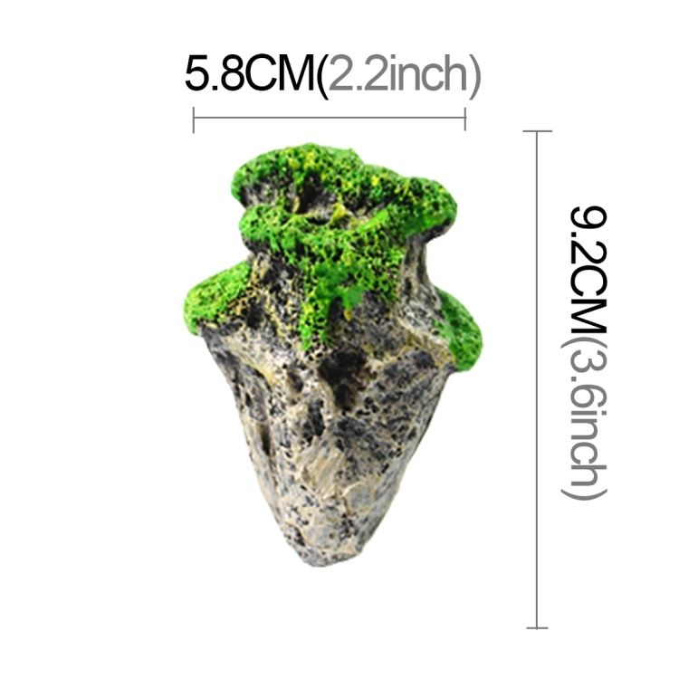 Aquarium Decoration Floating Pumice Suspended Stone Artificial Fish Tank Acuarios Moss Flying Rock Aquatic Ornament Landscape, Small Size: 5.8 X 9.2cm