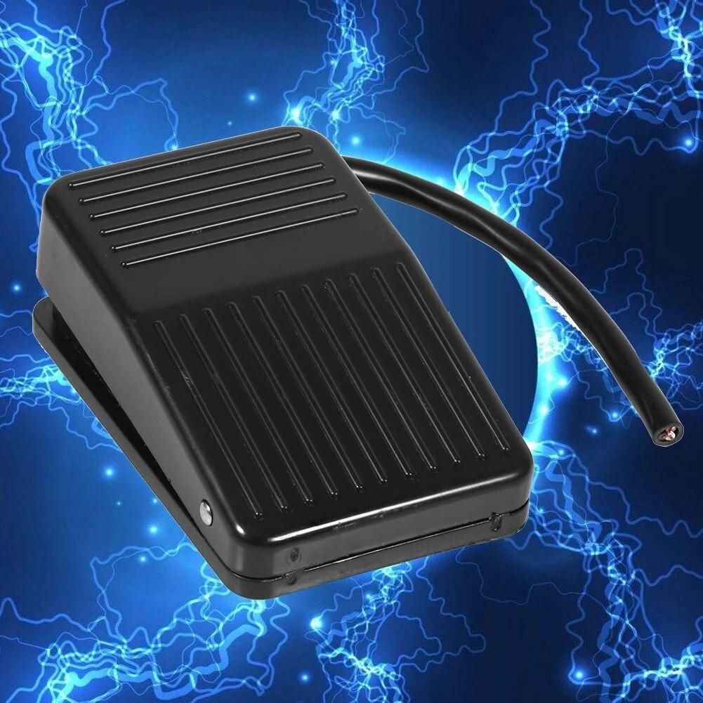 220V / 380V Electrical Power Plastic Foot Pedal Switch On/Off Control Black Color + 10cm Cord