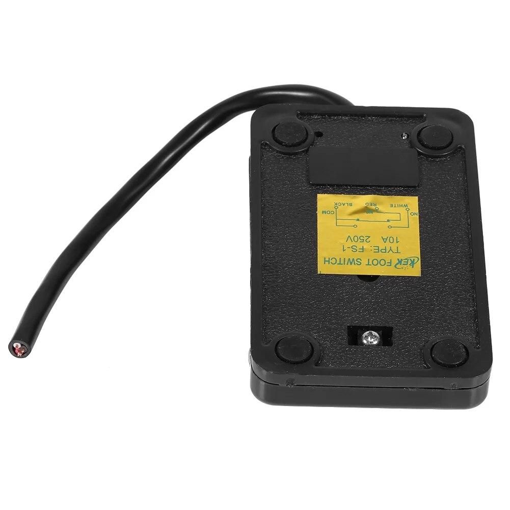 220V / 380V Electrical Power Plastic Foot Pedal Switch On/Off Control Black Color + 10cm Cord