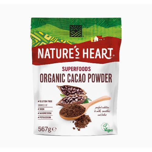 Nature's Heart Organic Cacao Powder - Chocolate - 567g