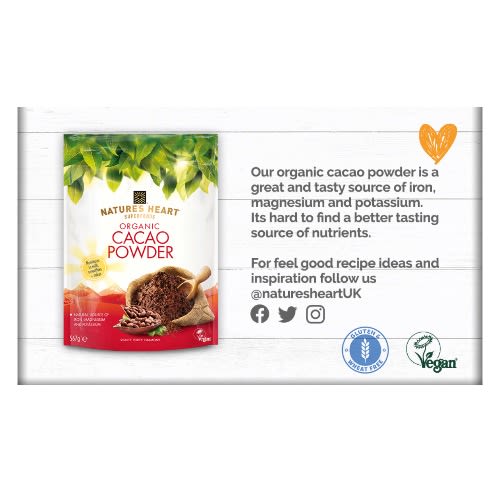Nature's Heart Organic Cacao Powder - Chocolate - 567g