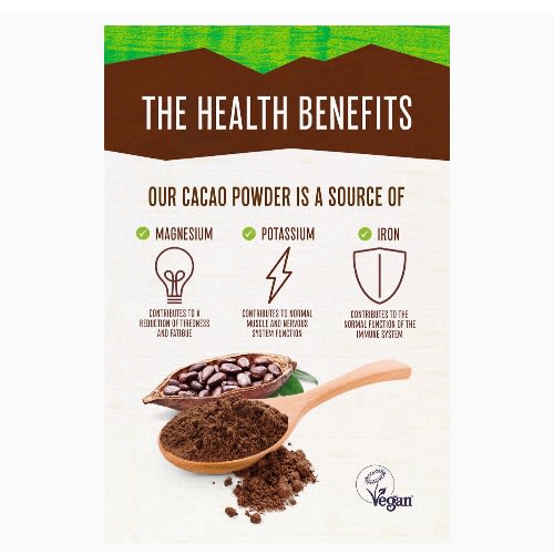 Nature's Heart Organic Cacao Powder - Chocolate - 567g
