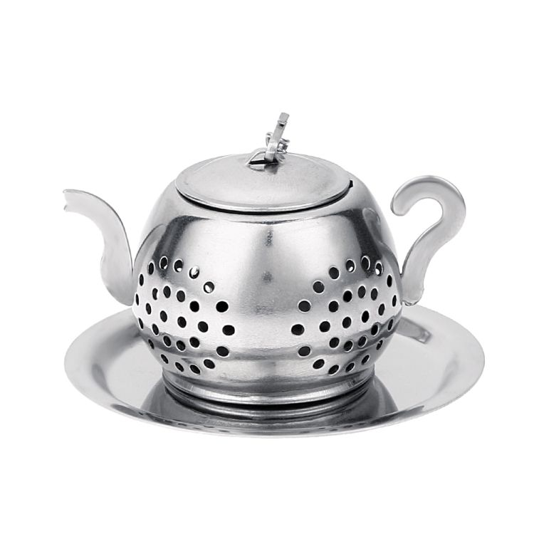 2 PCS Stainless Steel 304 Round Pot Tea Strainer