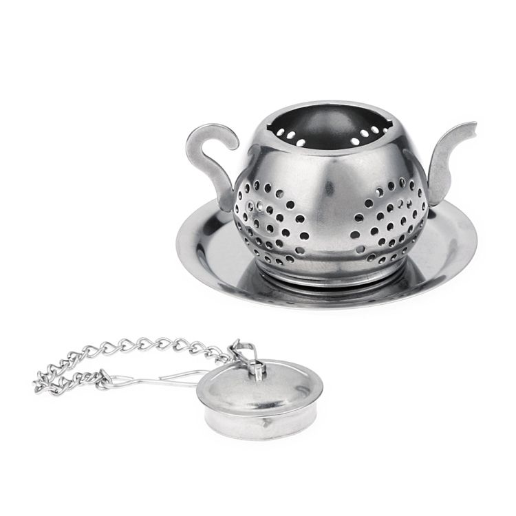 2 PCS Stainless Steel 304 Round Pot Tea Strainer