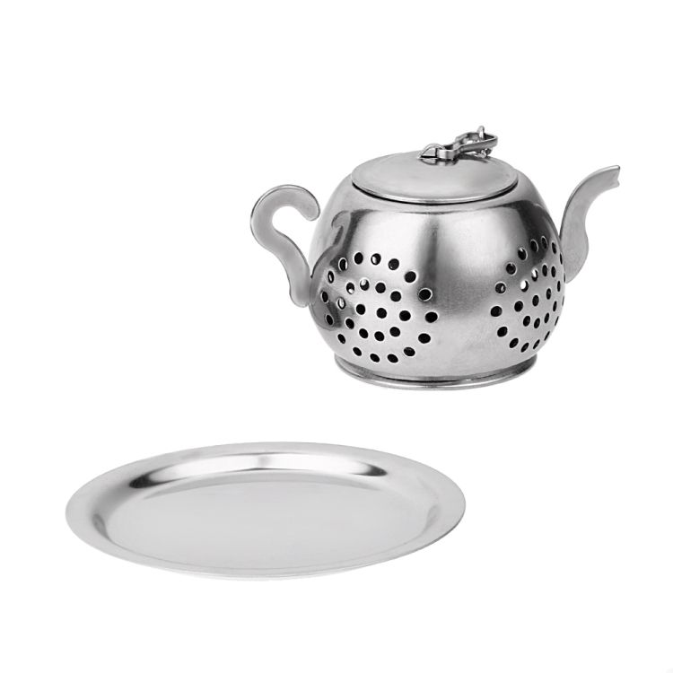 2 PCS Stainless Steel 304 Round Pot Tea Strainer