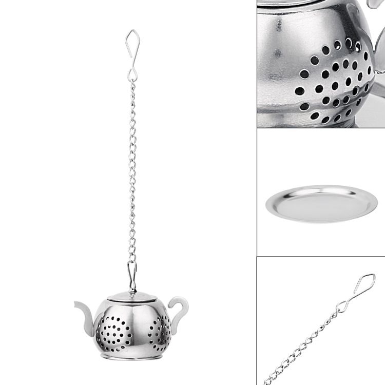 2 PCS Stainless Steel 304 Round Pot Tea Strainer