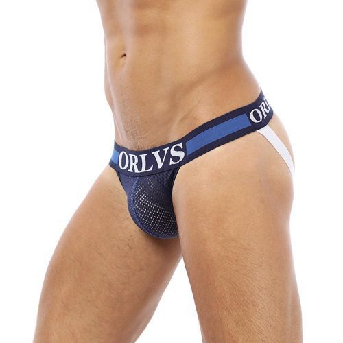 Sexy Men Underwear Jockstrap Cotton/mesh G-String Thong Briefs Panties