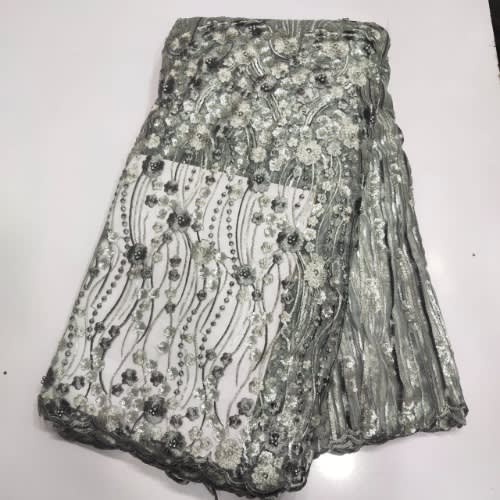 Ash Netcord Lace - 5 Yards-Grey
