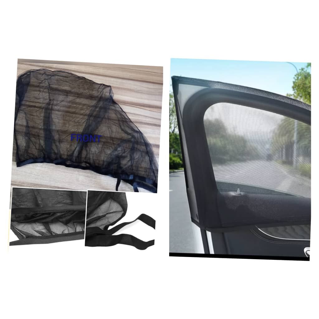 Car Window Sun & Mosquito Net Shade/curtains- 2 Pcs